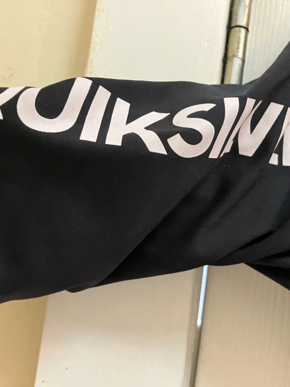 Quiksilver Black Rash Guard with White Logo Print